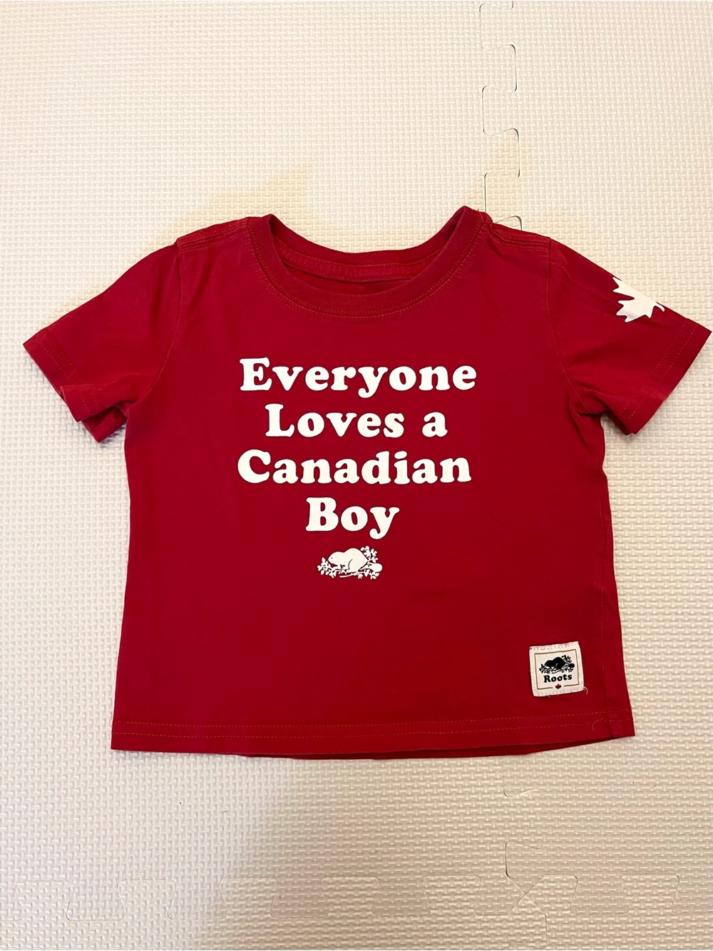 Baby Roots Red Canada Graphic T-Shirt 18-24M XL